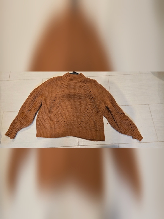 HYFVE Sweaters - Women's Chunky Knit Mock Neck Sweater - Rust